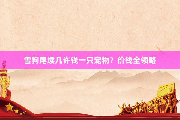 雪狗尾续几许钱一只宠物？价钱全领略